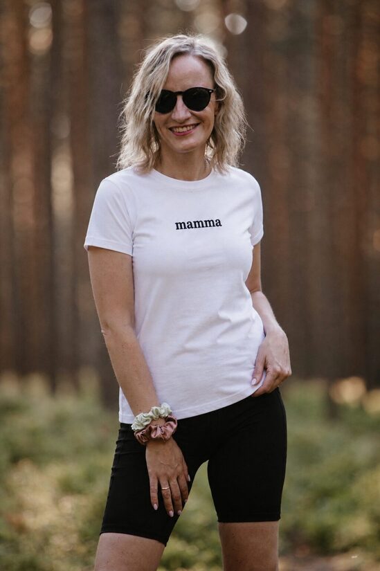 BALTS T-KREKLS MAMMA 