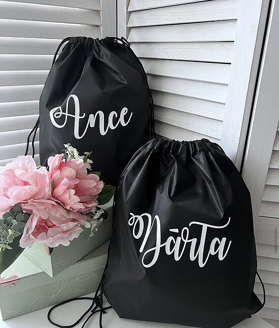 Personalizēta poliestera sporta soma melna