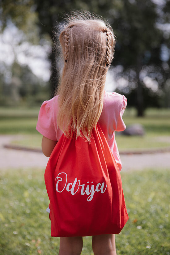 Personalizēta kokvilnas sporta soma rozā