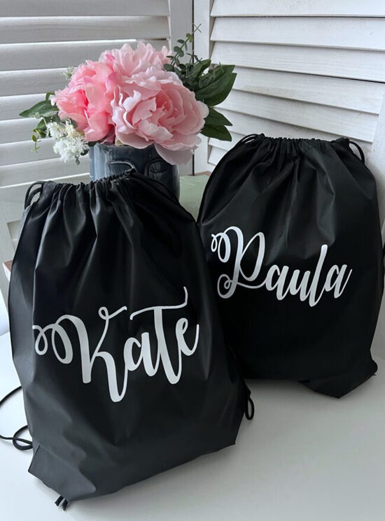 Bērnu personalizēta bērnu soma melna