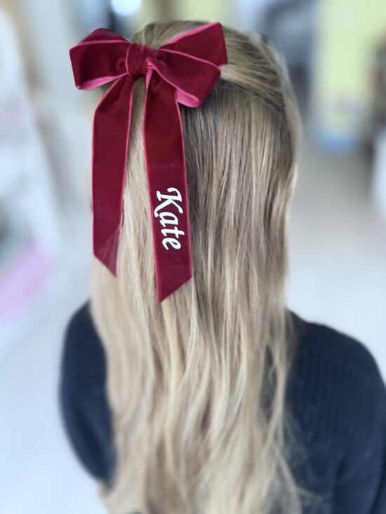 Pesonalizētas matu sprādzes bordo