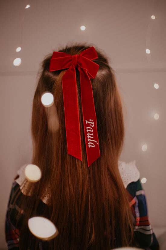 Pesonalizētas matu sprādzes sarkanas